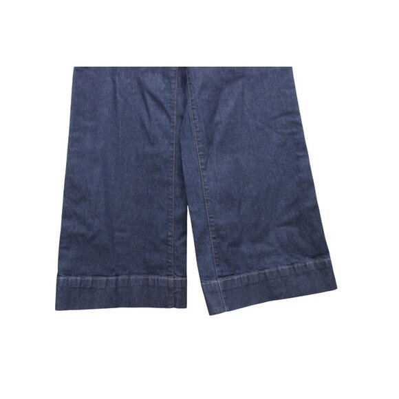 NWT J Crew High Rise Denim Trouser Jean Size 32 Wide Leg Semi Stretch '96 Preppy - Picture 4 of 12